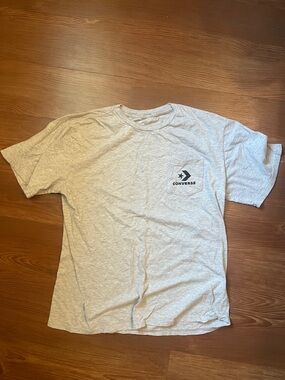 Converse Light Gray Chest Pocket Logo Tee